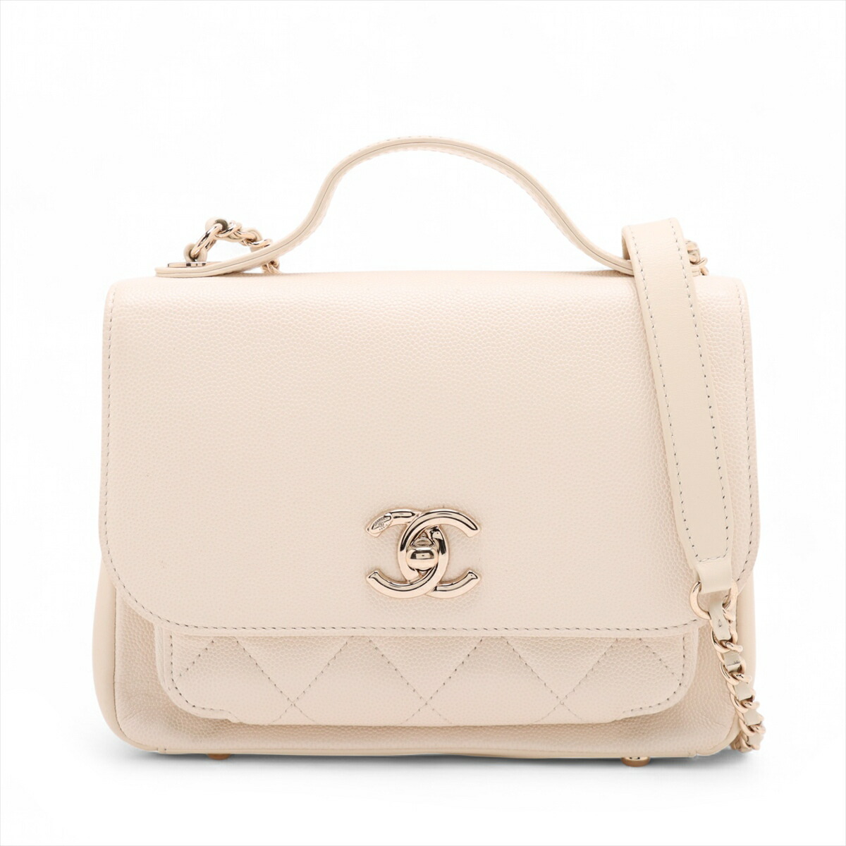 CHANEL シャネル ビジネスアフィニティ フラップバッグ ホワイト CHANEL シャネル ビジネスアフィニティ フラップバッグ ホワイト