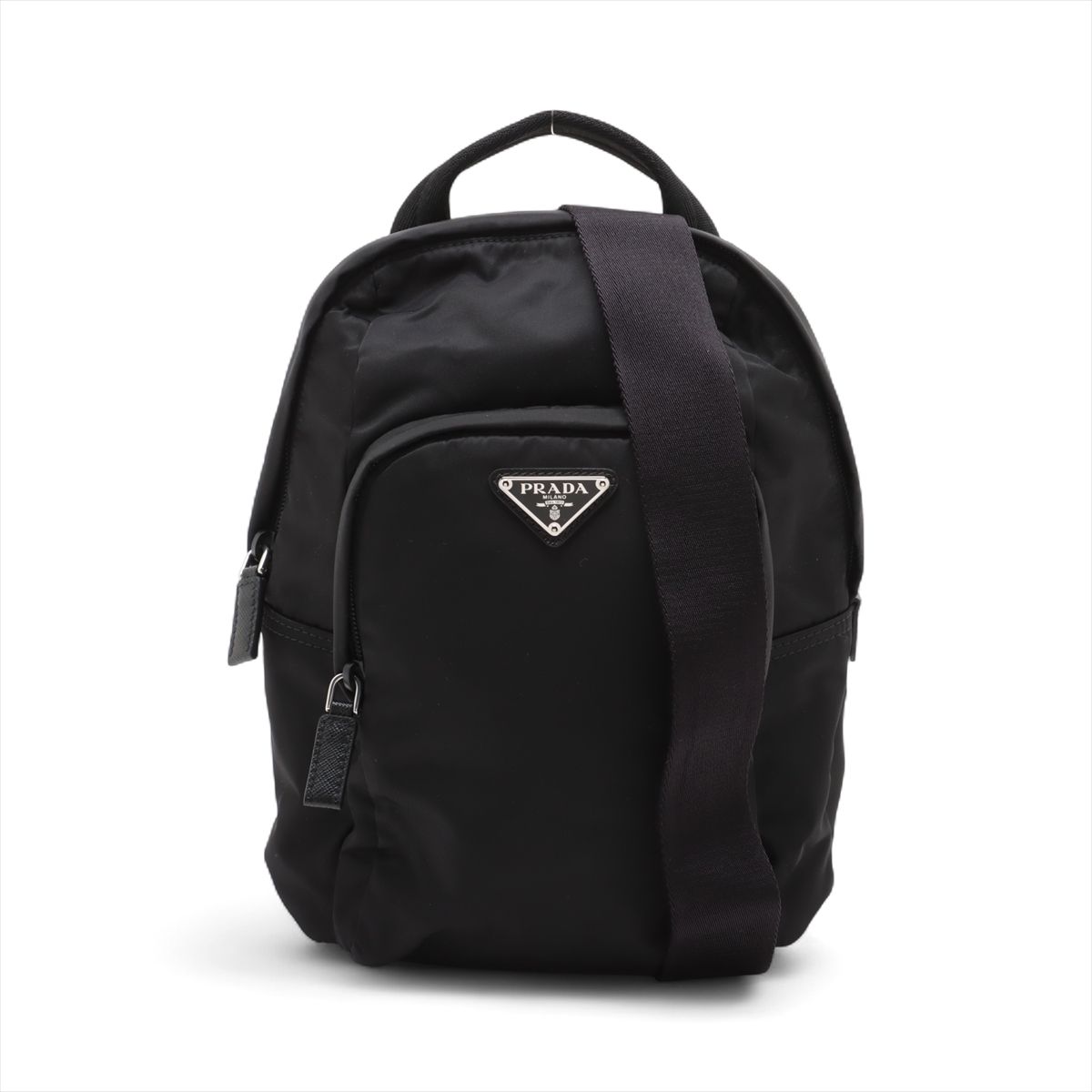 【中古】プラダ テスート ナイロン ボディバッグ ブラック 2VZ116