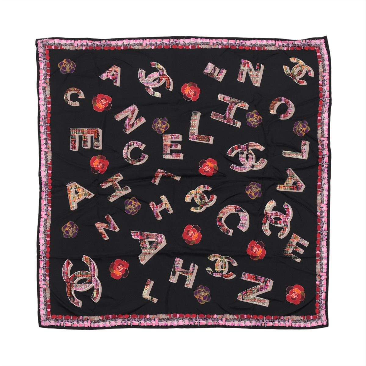 楽天市場】【中古】 超美品 シャネル CHANEL プリーツ スカーフ ココ