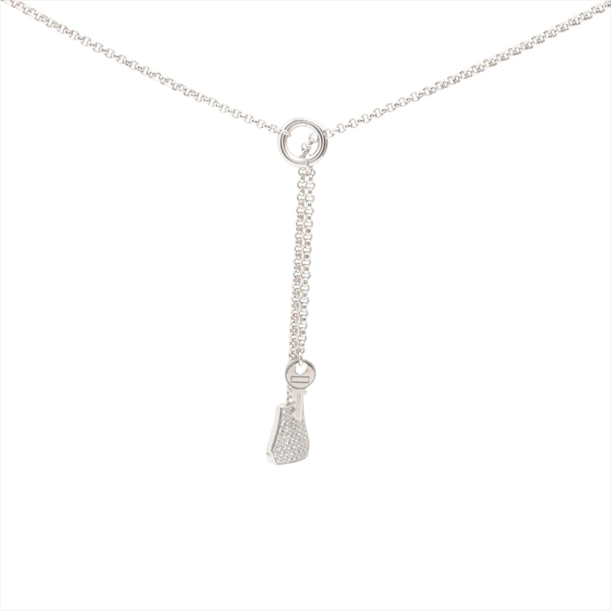 【中古】エルメス ケリークロシェット 金剛石 首飾り 750(WG) 13.8g