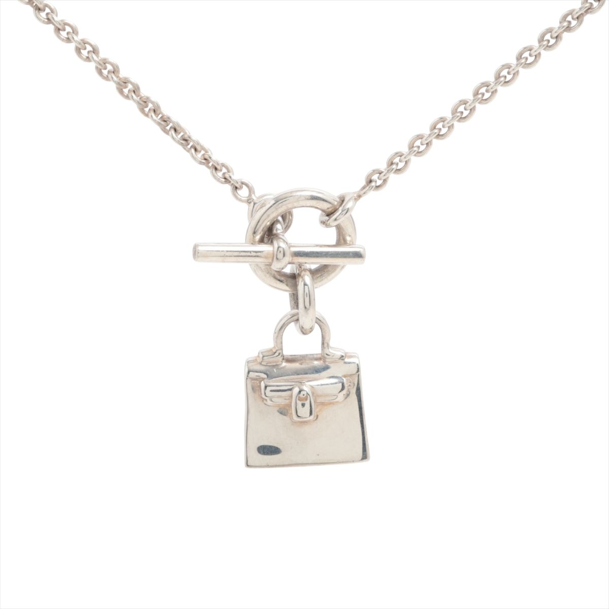 【中古】エルメス ケリー アミュレット 首飾り 925 12.3g しろがね色