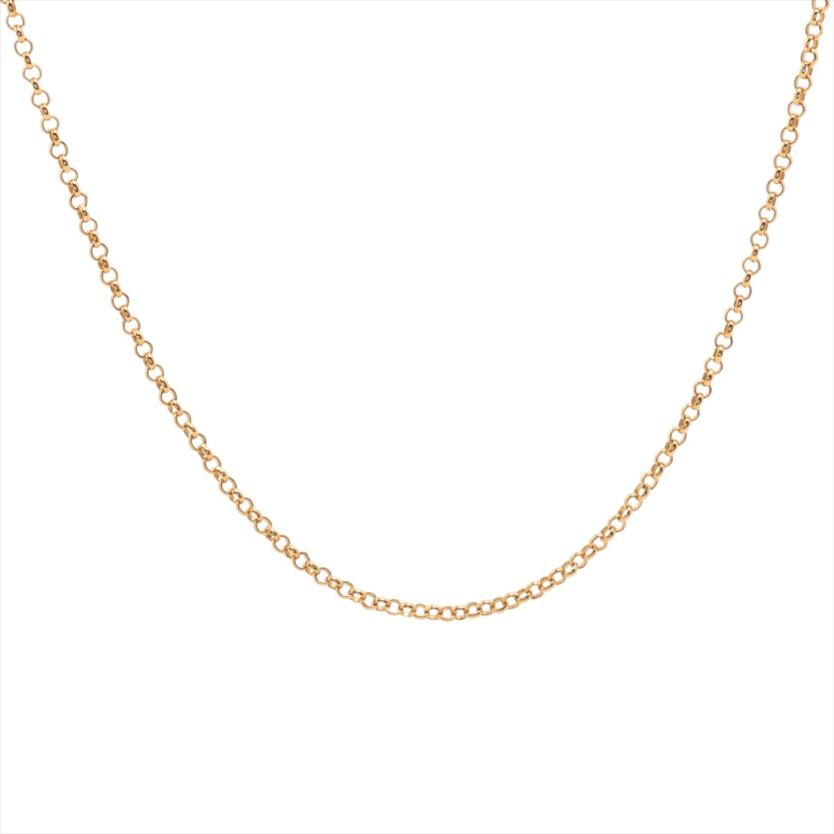 【中古】クロムハーツ ロールチェーン 18インチ ネックレス 22k 8.0g