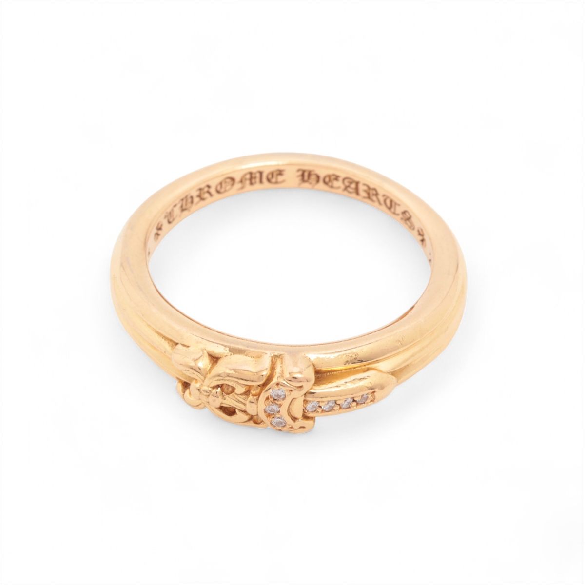 【中古】クロムハーツ ベイビークラシック ダガー リング 22k 9.0g パヴェダイヤ 17.5号