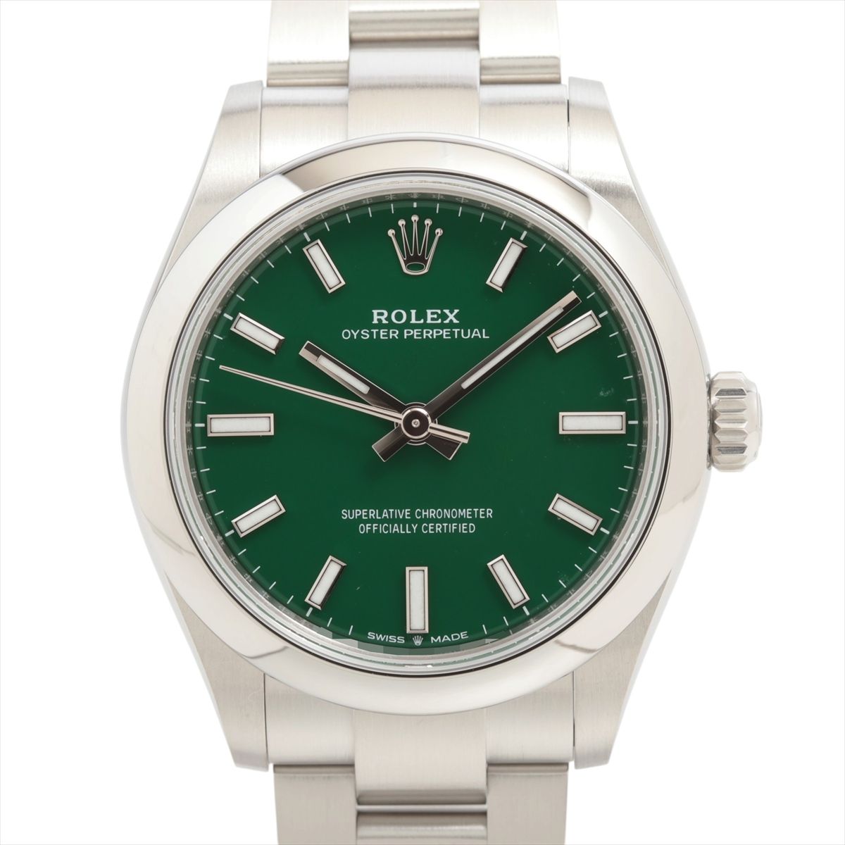 【中古】ロレックス オイスターパーペチュアル31 277200 SS SS AT グリーン文字盤 665,168円