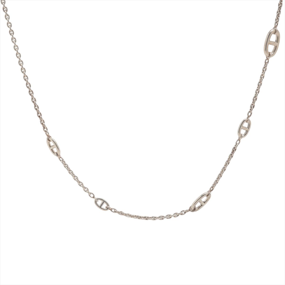 【中古】エルメス シェーヌダンクル ファランドール ネックレス 925 101.7g シルバー