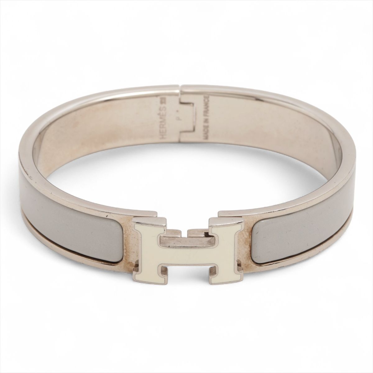 【中古】エルメス クリッククラック Hバングル バングル GP グレー×シルバー 55,617円