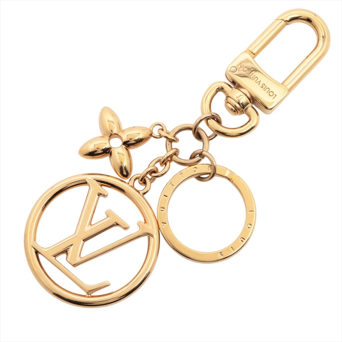 【中古】ヴィトン M01653 バッグ チャーム LV サークル OB5203 チャーム GP ゴールド