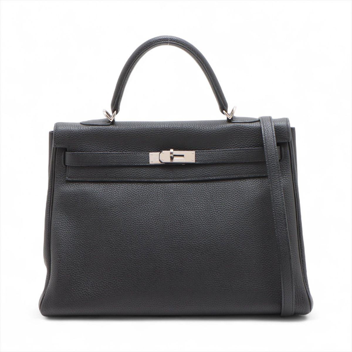 【中古】エルメス ケリー35 ルトゥルネ トゴ ブラック シルバー金具 □M:2009年|ALLU 店