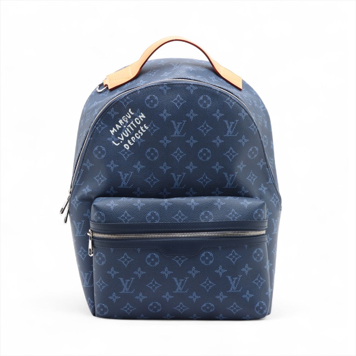 【中古】ヴィトン モノグラム ヘリテージ ディスカバリーバックパック PM M26942 青碧 RFID化学反応あり