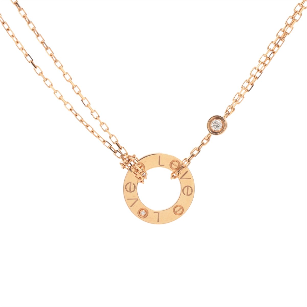 【中古】カルティエ 優しいこと倶楽部 2P 金剛石 首飾り 750(PG) 6.1g