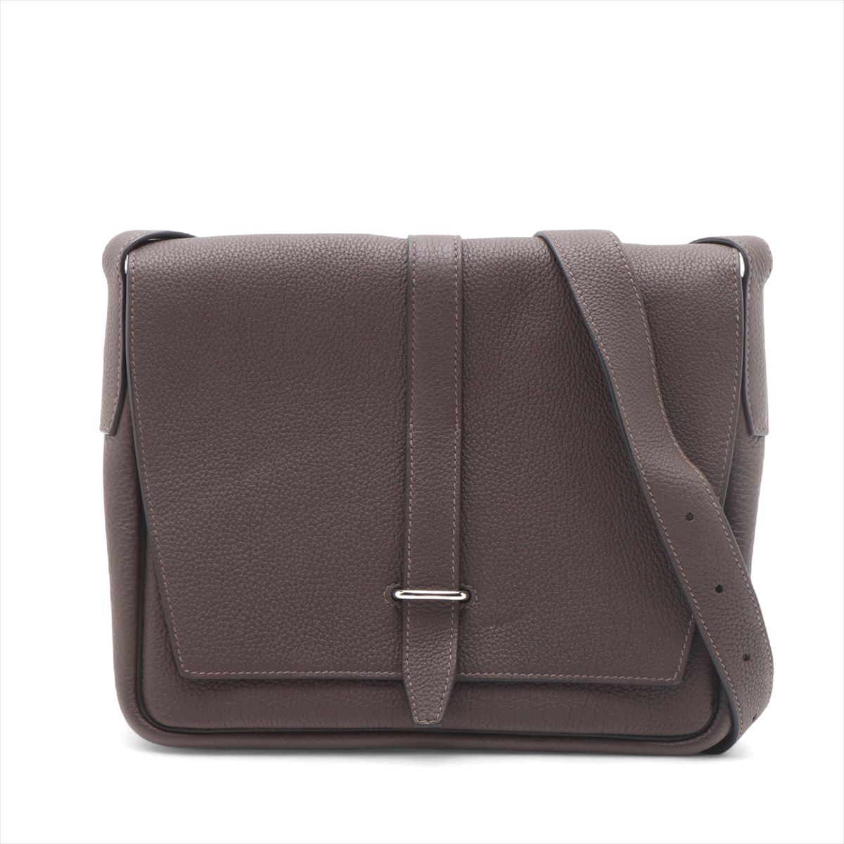 【中古】エルメス スティーブ ライト ジュニア トゴ ショコラ シルバー金具 Y:2020年｜ALLU 店