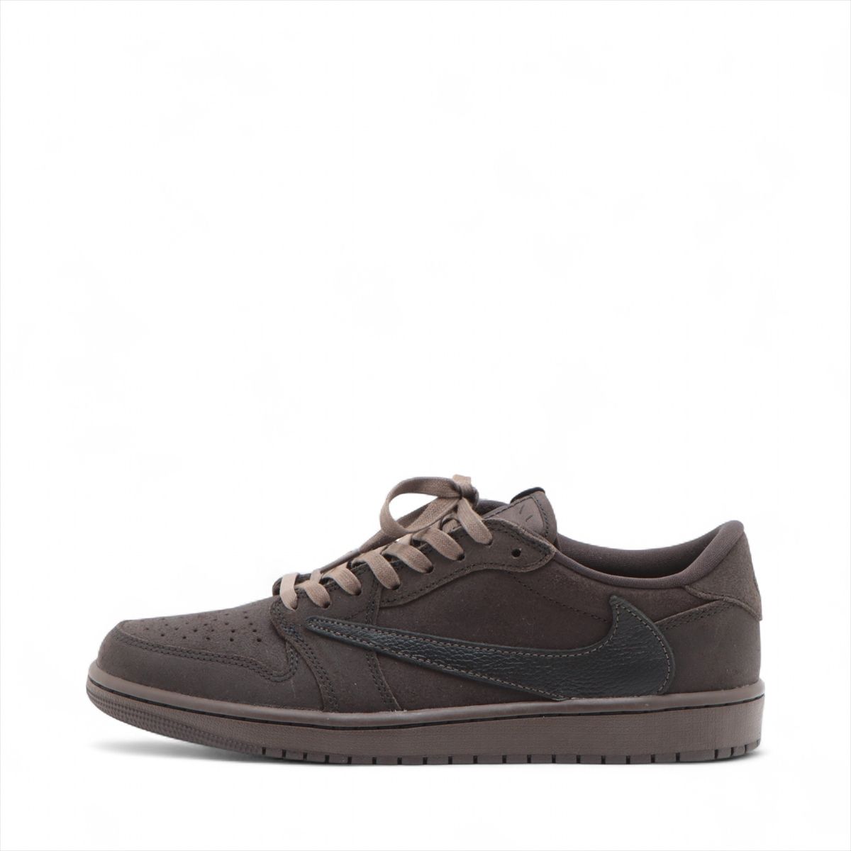 【中古】ナイキ×トラヴィススコット AIR JORDAN 1 LOW OG SP スエードクロス スニーカー 27.5糎 メンズ 赤銅色 DM7866-202 替え紐 箱あり
