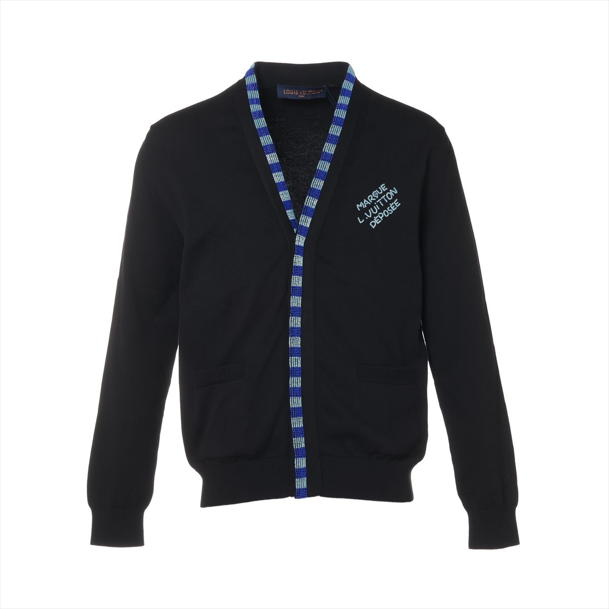 【中古】ヴィトン 24AW 綿織物 ジレー S メンズ 黒いこと  RM242MM ビジュー