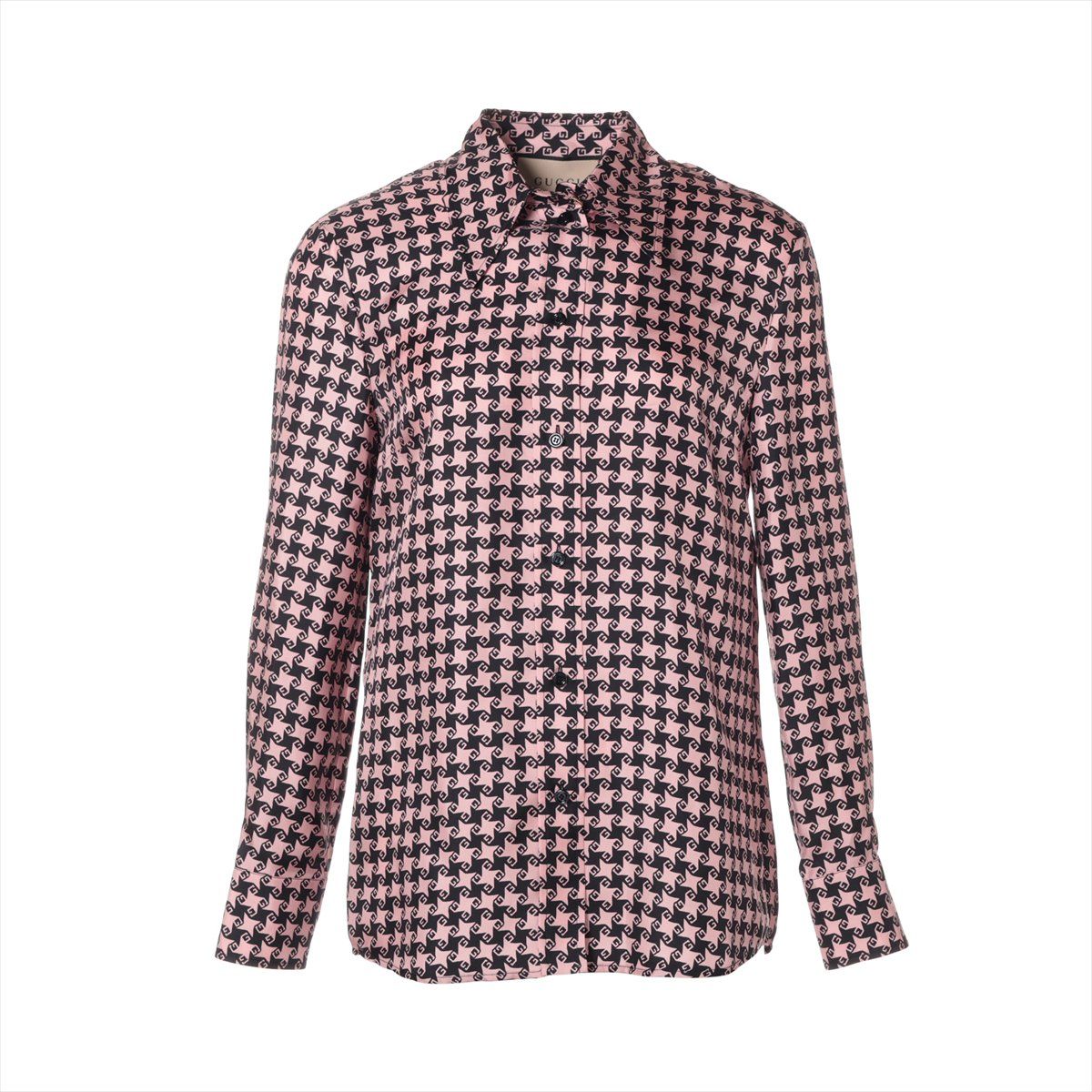 【中古】グッチ シルク シャツ 36 レディース ピンク 675825