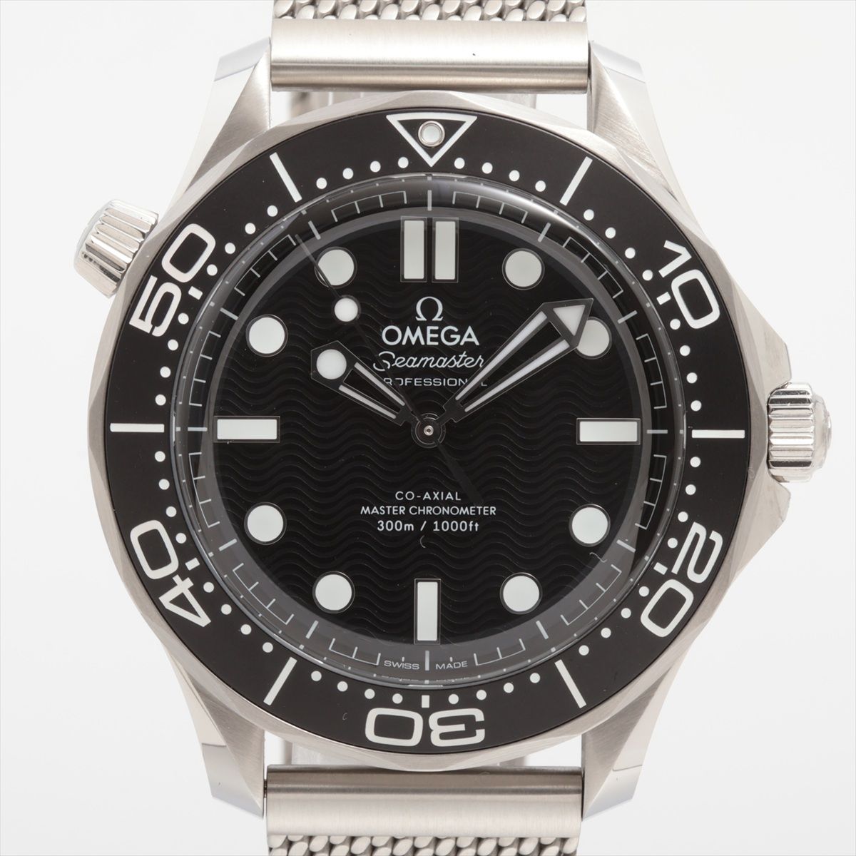 【中古】オメガ シーマスター プロフェッショナル ダイバー 300M コーアクシャル マスタークロノメーター 210.30.42.20.01.010 SS SS AT ブラック文字盤 エスケープバブル傷