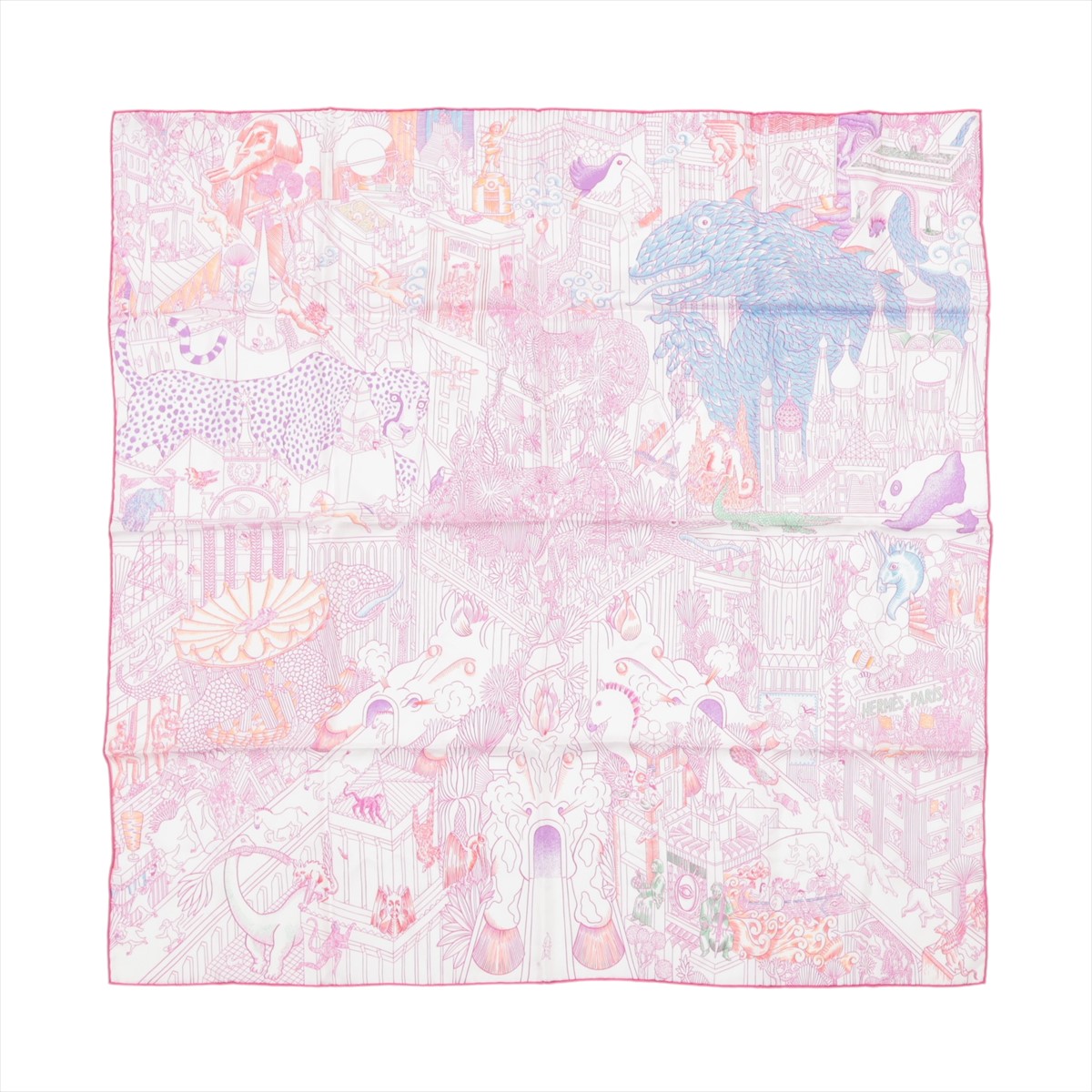 楽天市場】エルメス HERMES カレ90 シルク イポポリス HIPPOPOLIS