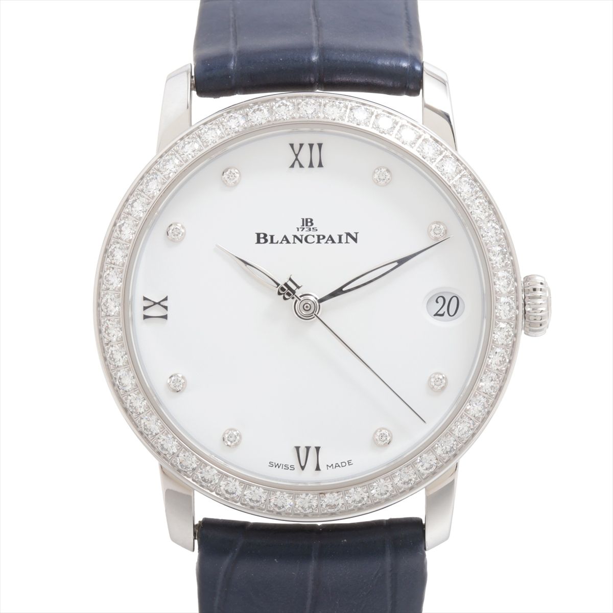 【中古】ブランパン ヴィルレ デイト 6127-4628-55B SS SS×革 AT 白文字盤