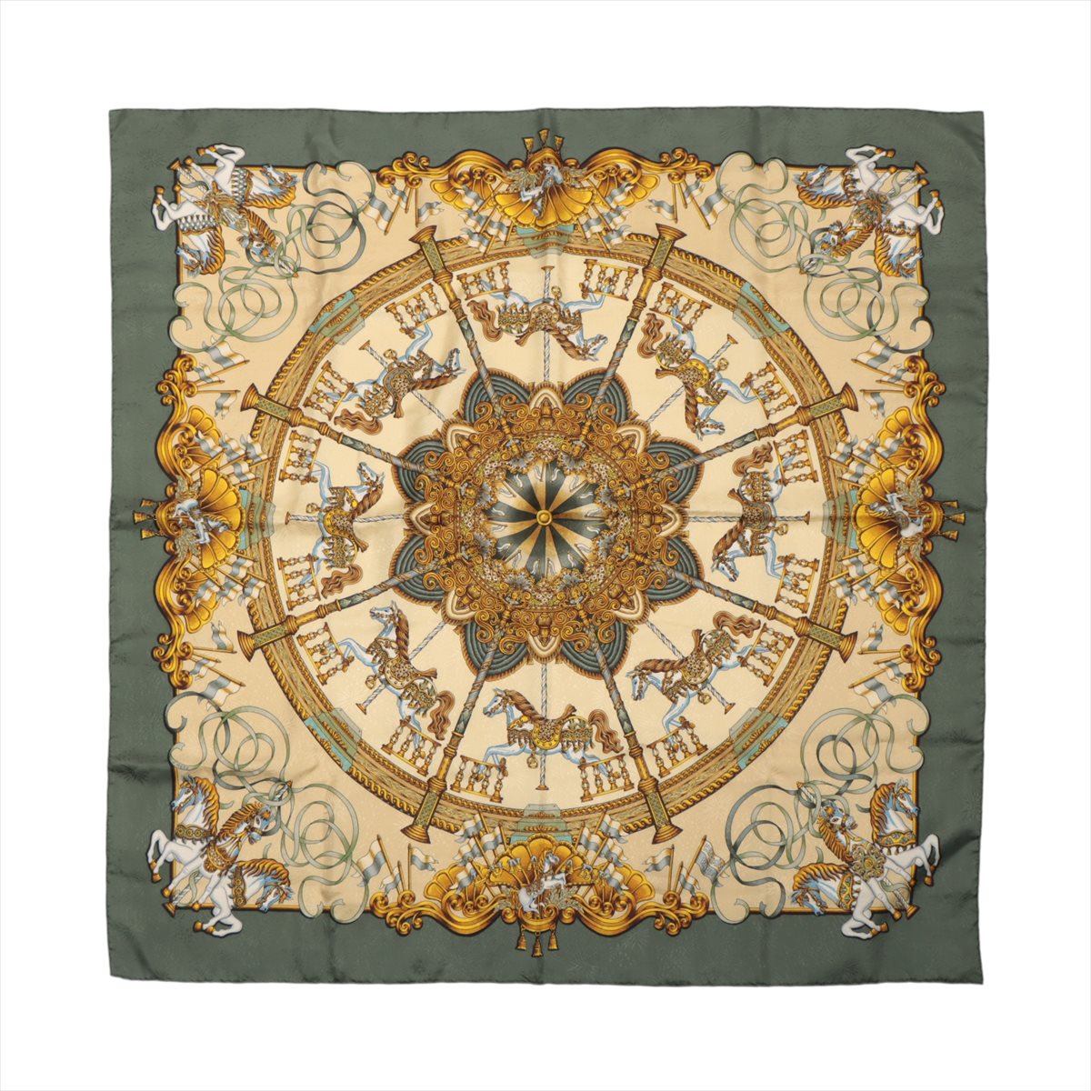 新品未使用タグ付き 極美品HERMES カレ90 王宮の扉 楽天市場】【中古】HERMES エルメス カレ90 Aux Portes du