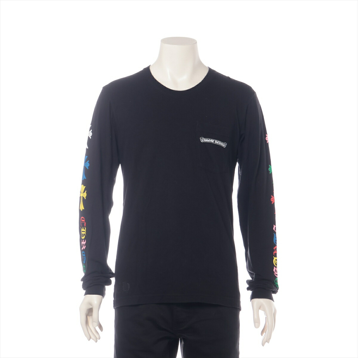 楽天市場】クロムハーツ ロングTシャツ シルバーボタン/スクロール