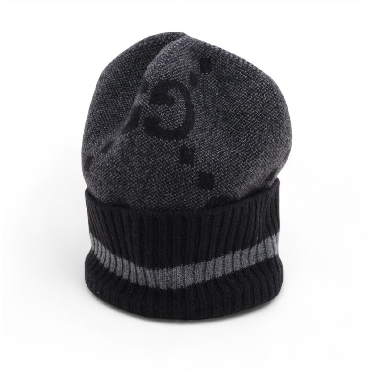 【中古】グッチ 676827 ニットキャップ M カシミヤ グレー｜ALLU 店