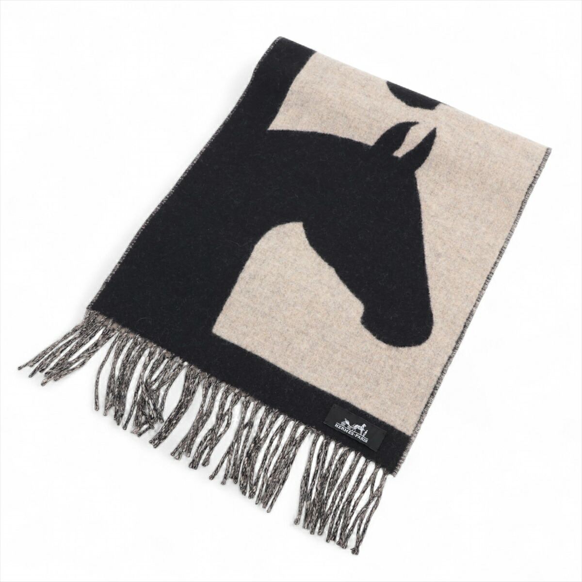 楽天市場】【新品】HERMES エルメス マフラー《ラブストーリー》黒