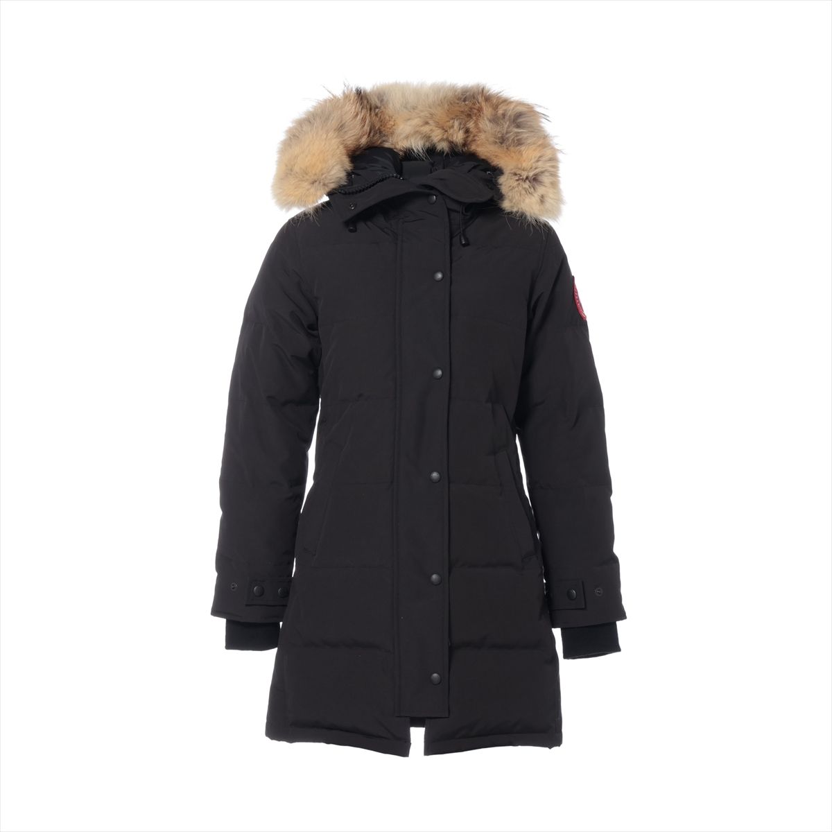 【中古】カナダグース SHELBURNE PARKA ポリエステル 落ち込む上衣 核融合反応XS レディース 黒いこと  3802天使の都市 毛革取りはらい可 サザビー