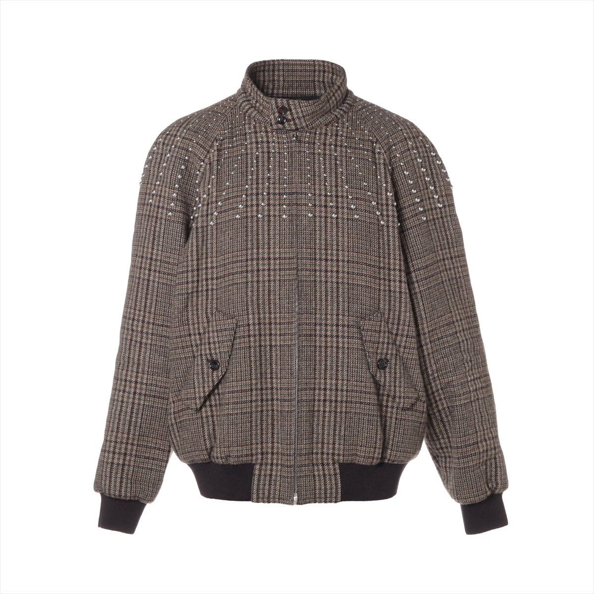 【中古】セリーヌ 22AW ウール ブルゾン 52 メンズ ブラウン 2V20L826R テディ スタッズ｜ALLU 店