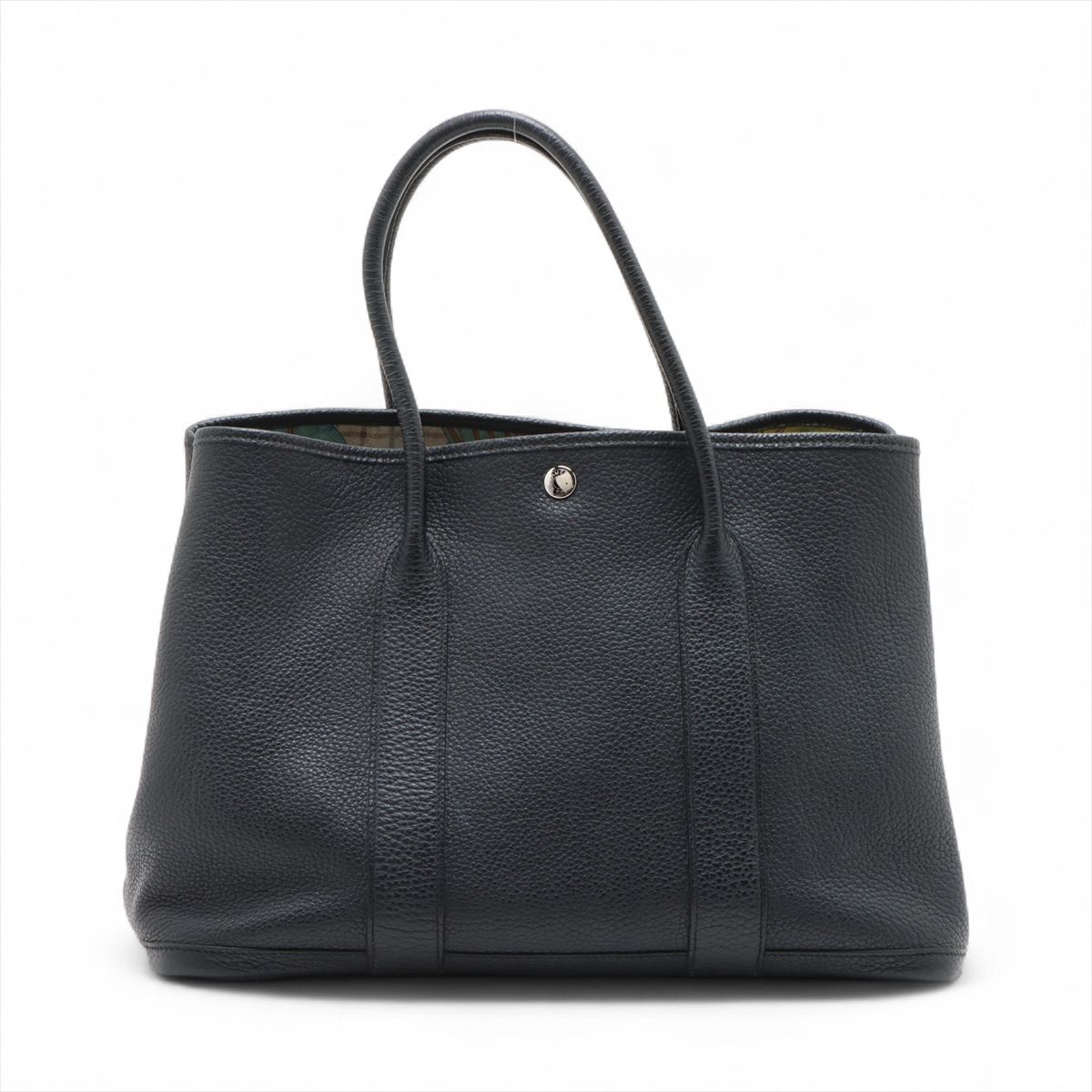 【中古】エルメス ガーデンパーティ36 PM カマイユ ネゴンダ ブラック シルバー金具 A:2017年