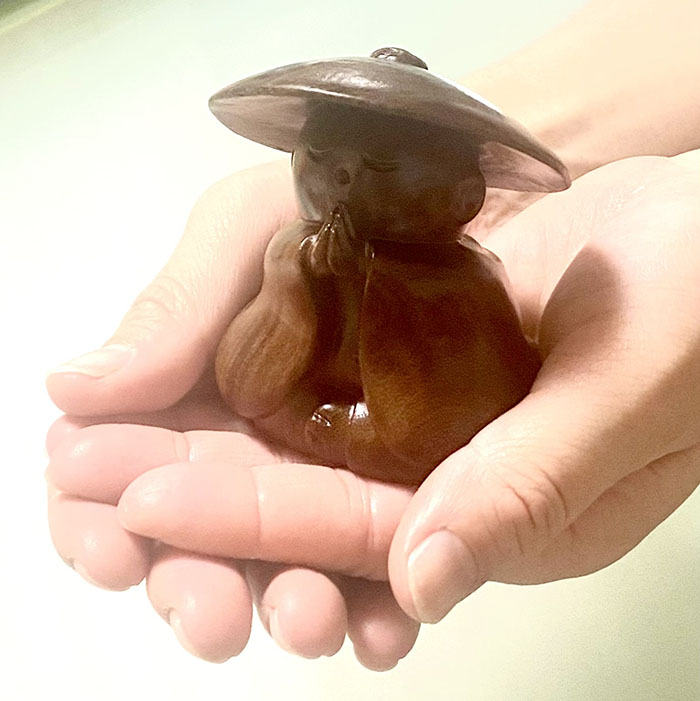 【すぐに使える10%OFFクーポン】黒檀一杢彫り 「御願地蔵」【送料無料】|allway net shop