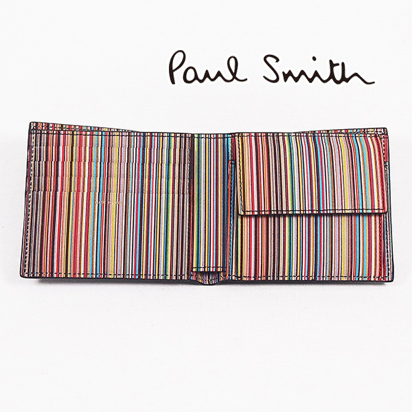 楽天カード分割 楽天市場 21春夏モデル ポールスミス Paul Smith 二つ折り財布 小銭入れ付き Ps 702 ポールスミスサイフ ポールスミス折財布 ポールスミス財布 マルチストライプ 本革 父の日 バレンタイン クリスマス プレゼント ブランドショップ アルゾ