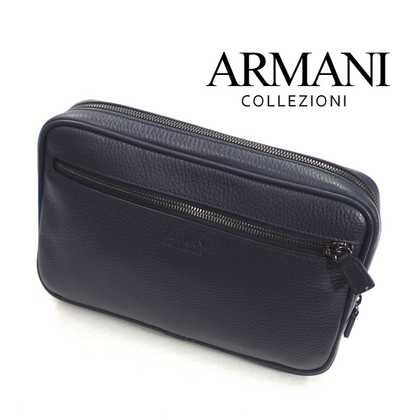 【楽天市場】[アルマーニコレッツォーニ]ARMANI COLLEZIONI セカンドバッグ（ブルー）AC-321【クラッチバッグ バック 鞄