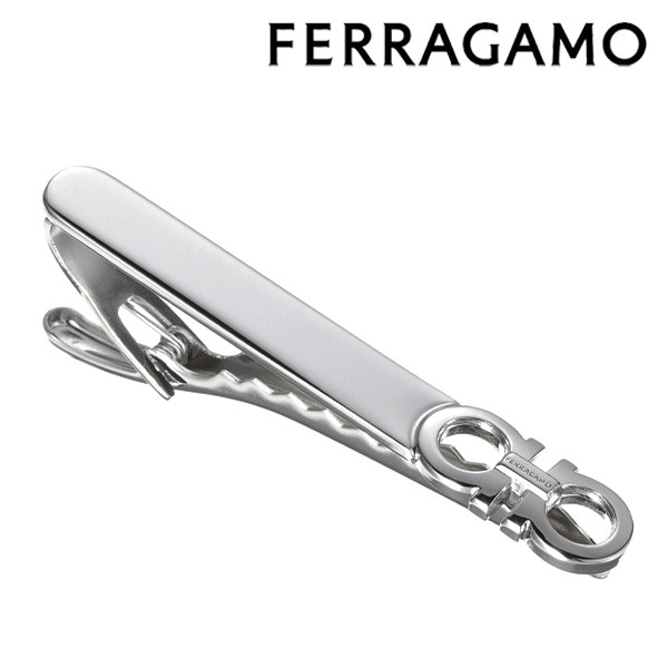 【楽天市場】【レビュー特典付き】[フェラガモ] FERRAGAMO タイピン NEWロゴ（タイバー ネクタイピン）シルバー FG-321