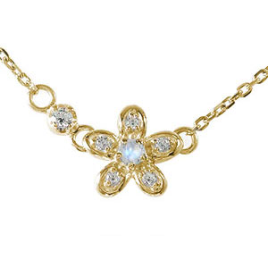 ブレスレット 華 6月 誕生石 ブルームーンストーン フラワーモチーフ 花 カラーストーン 10金送料無料 母の日 花以外 彼女 妻 贈り物 2026