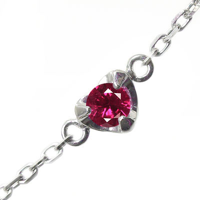 ブレスレット ルビー 18金 一粒 K18ゴールド ハート ブレス レディース ユニセックス 誕生日 記念日 母の日7月 誕生石 送料無料 花以外 彼女 妻 贈り物 2026