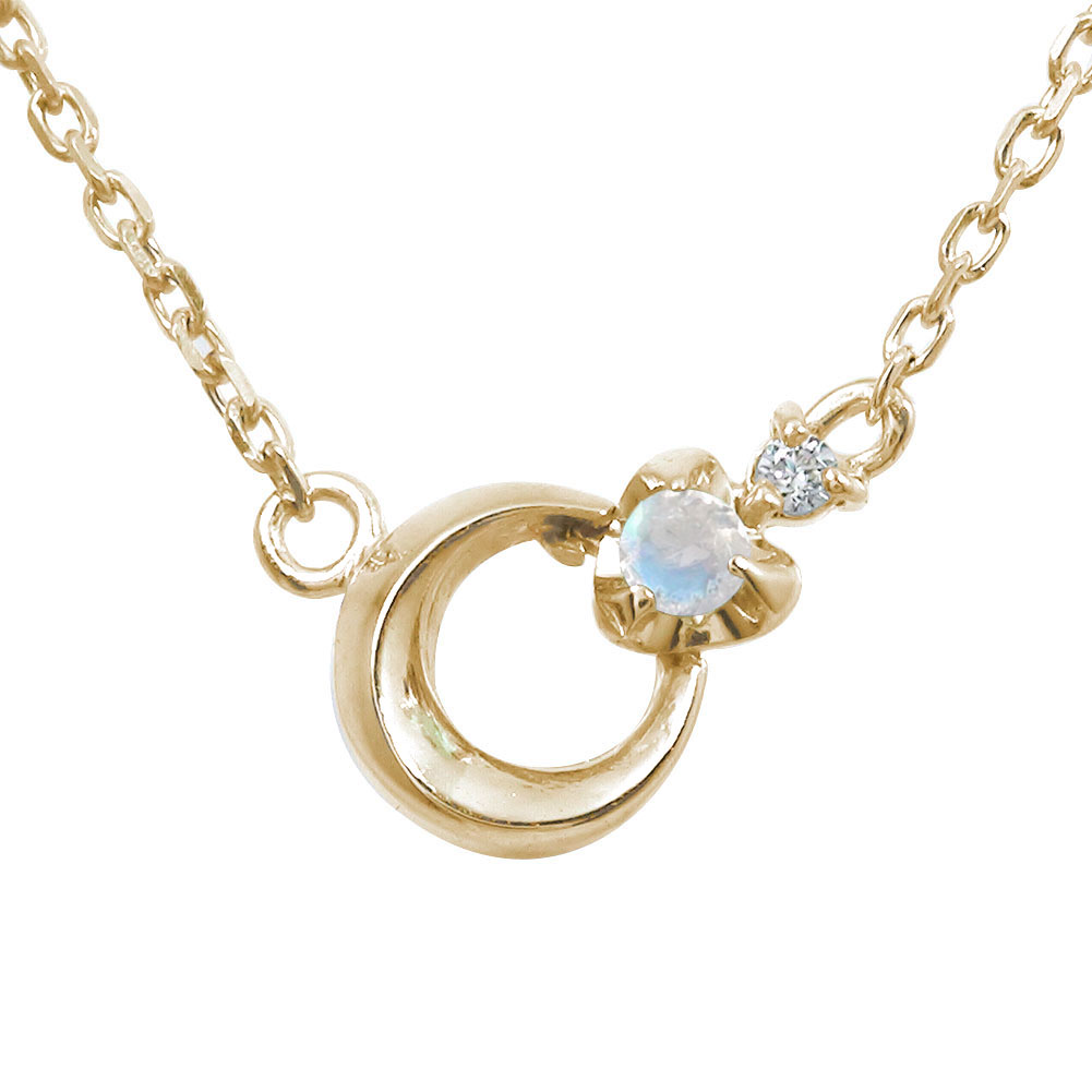 ブレスレット 6月 誕生石 ブルームーンストーン 月 流星 モチーフ ダイヤモンド カラーストーン 10金送料無料 母の日 花以外 彼女 妻 贈り物 2026