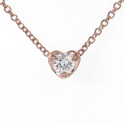 ダイヤモンド ハート ネックレス K10 WG YG PG 10k 10金 レディース 一粒ペンダント 0.10ct 天然石 誕生日 記念日 母の日 首飾り シンプル 使いやすい 重ねづけ 4月 誕生石 花以外 彼女 妻 贈り物 2026 送料無料