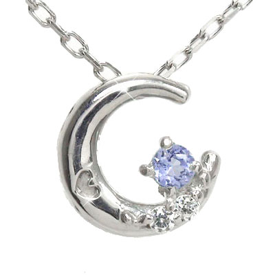 ネックレス タンザナイト 18金 月 暁月 有明月 流れ星ペンダント レディース 結婚 記念日 アクセサリーショップ 贈り物 ギフト Fuluna ファルナ ゴールド GOLD 12月 誕生石 母の日 花以外 彼女 妻 贈り物 2026