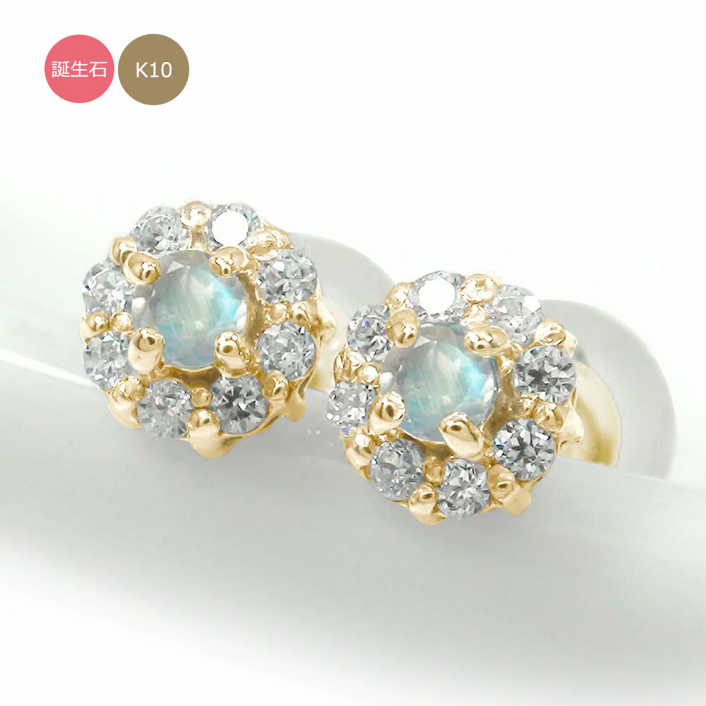 ピアス ダイヤモンド 10金 レディース k10 10k 取り巻き フラワーモチーフ 誕生石 花 プレゼント 花以外 彼女 妻 贈り物 2025｜リングと誕生石のお店 アルマ 36,920円
