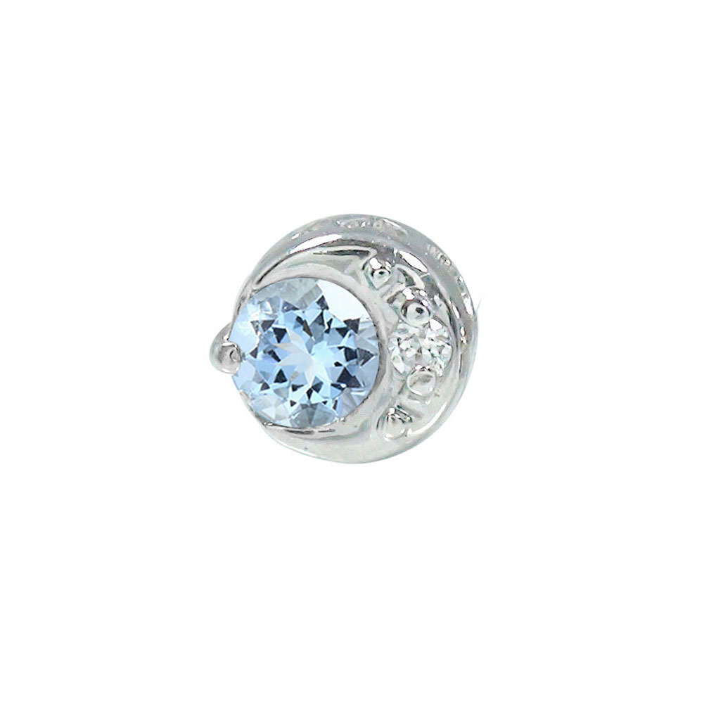 ピアス 片耳 プラチナ レディース アクアマリン 片耳ピアス ダイヤモンド 月 太陽 地球 pt900 小さめ かわいい おしゃれ つけっぱなし 3月 誕生石 母の日 花以外 彼女 妻 贈り物 2026｜リングと誕生石のお店 アルマ