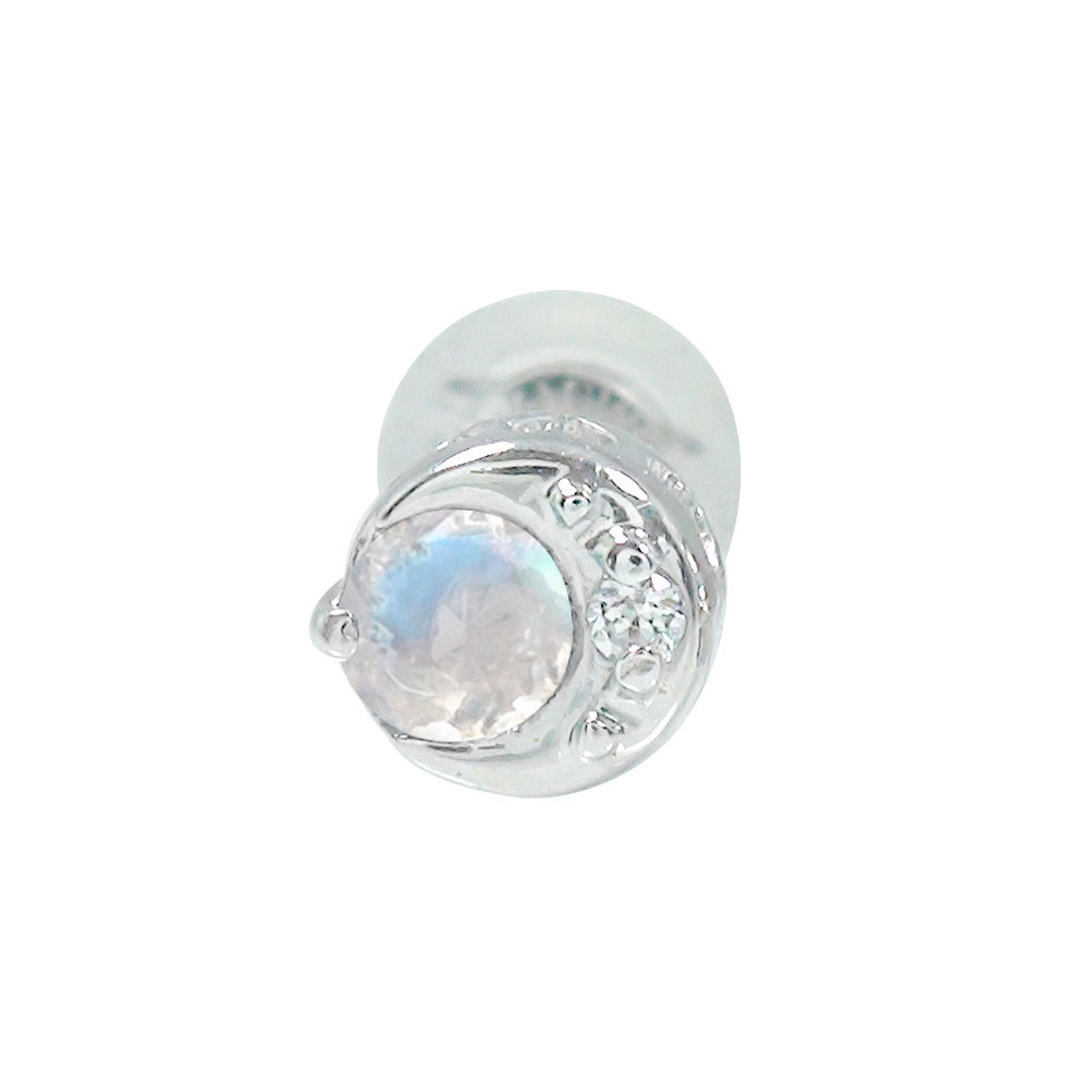 ☆☆ムーンストーン 18K 天然ダイヤモンド 片耳ピアス 片耳用 ピアス 楽天市場】片耳ピアス 10金 ブルームーンストーン レディース