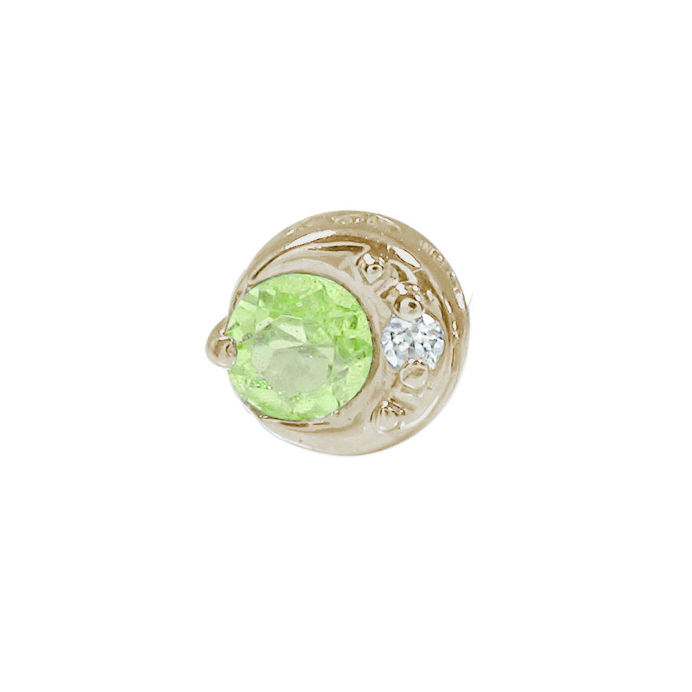 ピアス 片耳 10金 レディース ペリドット 月 太陽 地球 k10 10k 8月 誕生石 片耳ピアス 母の日 花以外 彼女 妻 贈り物 2026