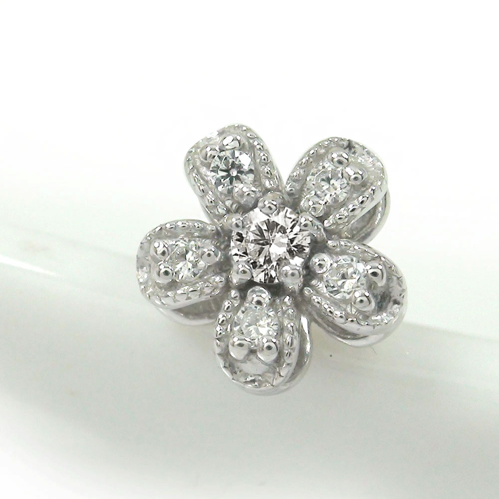 ピアス 片耳 プラチナ ダイヤモンド 片耳ピアス ダイヤモンド 花 フラワーモチーフ 4月 誕生石送料無料 母の日 花以外 彼女 妻 贈り物 2026 30,810円
