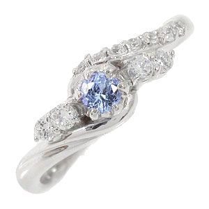 リング ピンキーリング 10金 タンザナイト 指輪 0.17ct 天然石 ダイヤモンドリング レディース ユニセックス K10 10k 誕生日 記念日 母の日 12月 誕生石 華やか 上品 大人 女性 送料無料 花以外 彼女 妻 贈り物 2026