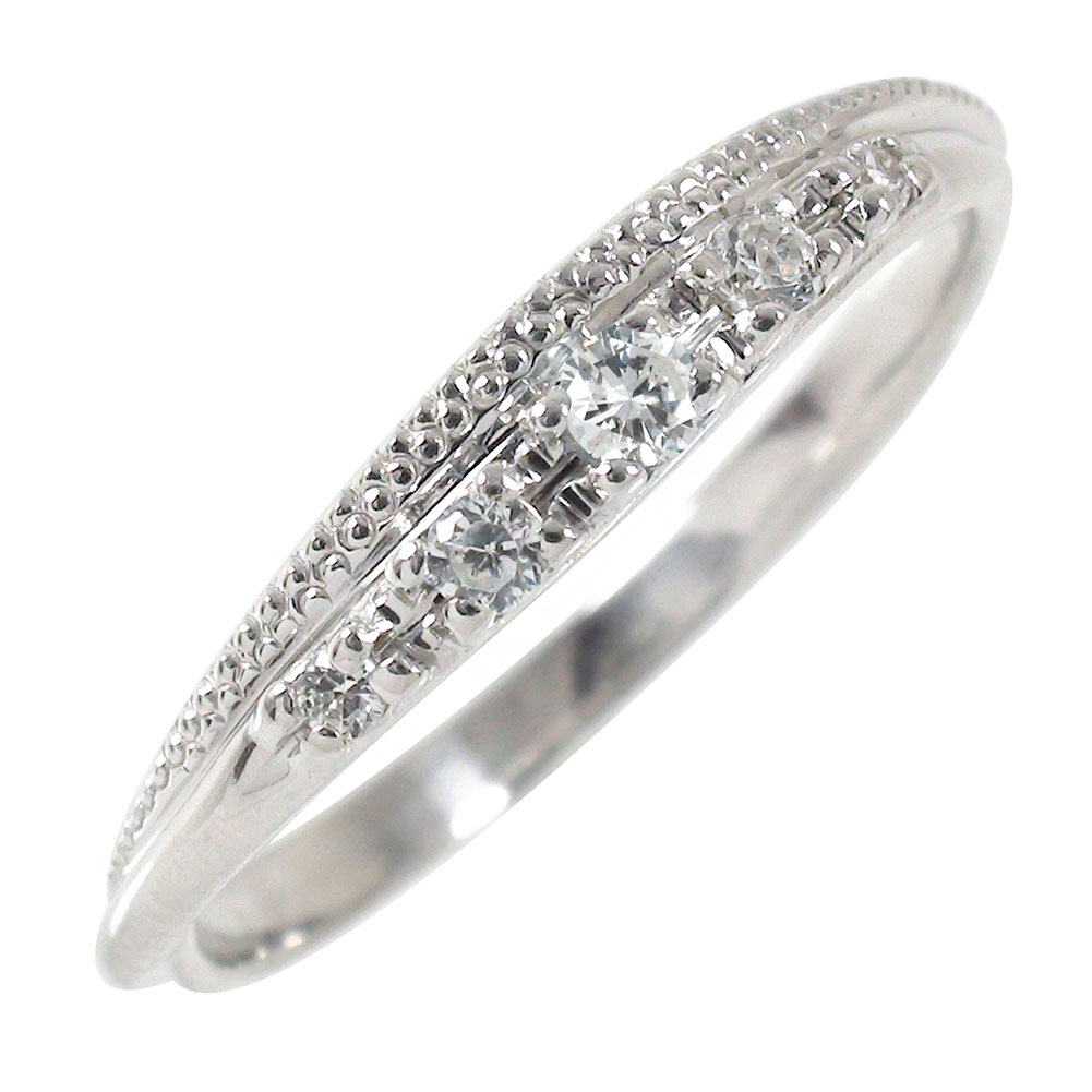 送料無料 ダイヤモンド 18金 結婚指輪 婚約指輪 エンゲージリング ダイヤモンド ミル ピンキーリング 母の日 花以外 Andapt Com