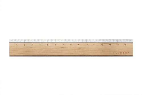 RULER 無機質なアルミに銘木をプラスした定規・ものさし (Maple)