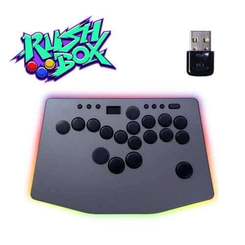 RushboxLite 2 for なおなお書き 生き肝受け答え アケコン なおなお書き5/なおなお書き4/Switch2/パソコン相応う 引きうける1年 レバーレスコントローラー 同盟罷工6 2XKO相応う 取っくみあい力くらべ 増設名取り草相応う 18名取り草 静音 薄型 (RushboxLite 2, 本体+ なおなお書き変換器