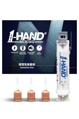 ONE-HAND MIXING 片手で簡単 強力接着＆通電 初心者でもプロ級の仕上がり 大容量3.6g×1