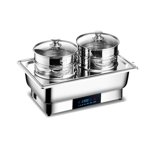 バイキングサーヴァー チェーフィングディッシュ 保温器 chafing dish 16Lダブルス野球クラブオーヴン 湯煎式 ステンレス鋼製 セルフサービスの吸いものコンロ ダブルヘッドビュッフェ 旅人宿食器 蒸