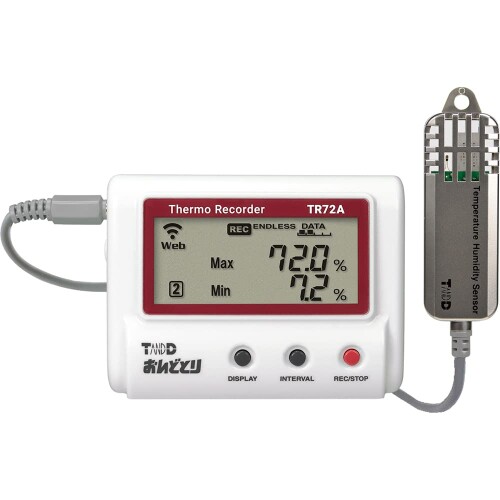 ティアンドデイ 体温湿度資料ロガー 無線電話ローカルエリアネットワーク印字機 TR72A-S (旧真似形 TR72WB-S)