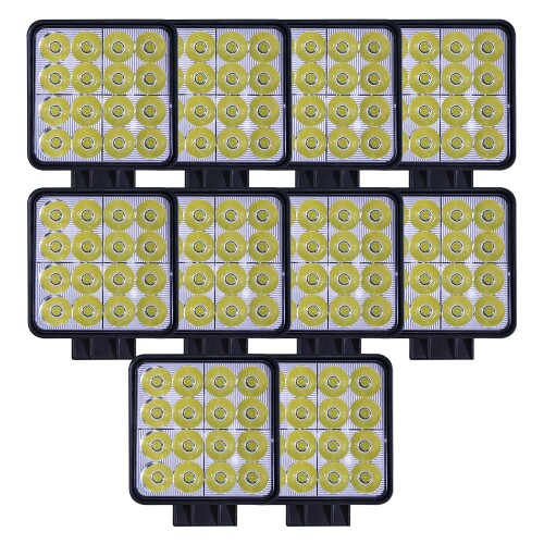 HIKARI LEDやり方灯 56W 細工物点火装置 16連LED 7800LM 集光＆投光2インチ1 6000K 高明快さ 8V-60V相応う 12V/24V兼用 IP67雨合羽 防塵 耐震 貨物自動車 農学機械類 組み上げる機械類 舟・船 SUV 小夜やり方用 LED点火装置 10個書き割り 「A-Z16-
